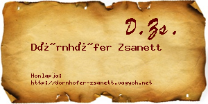 Dörnhöfer Zsanett névjegykártya