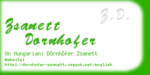 zsanett dornhofer business card