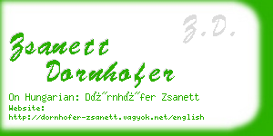 zsanett dornhofer business card